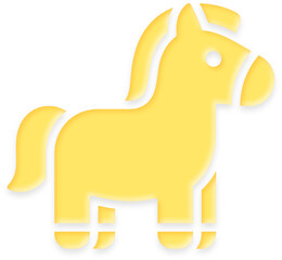 Bright Yellow Zodiac Horse mascot for Lunar New Year 2026
