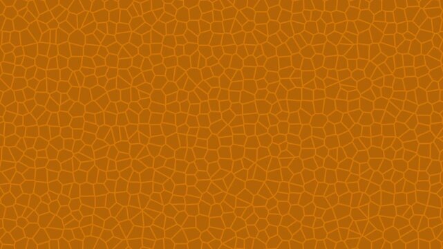 Texture background animation shows a vibrant fractured orange voronoi diagram mosaic shifting subtly.