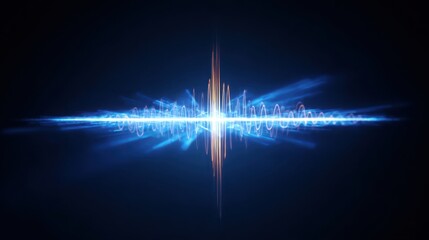 Abstract visualization of a sound wave representing oscillating frequencies and their impact on digital communication