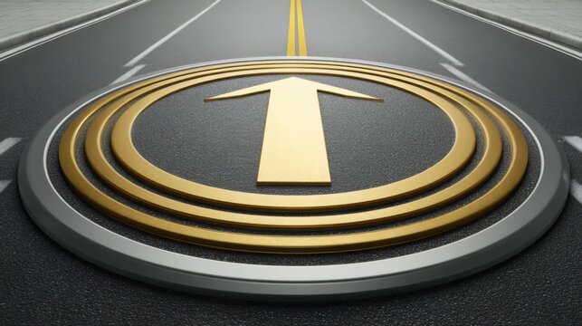 A road with a sign indicating directions to success and opportunities in the world of financial forecasting and planning