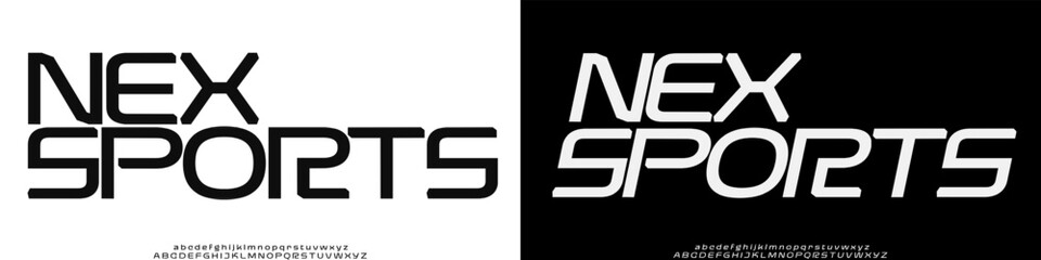 Modern Font . Regular Italic Number Typography urban style fonts for technology, space, digital, movie logo design. vector illustration