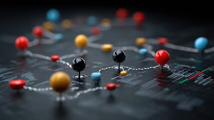 Bunch of colorful balls representing diversity and complexity in a cryptocurrency derivatives roadmap concept visualization