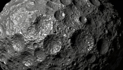 Exploring the surface of a rocky asteroid outer space digital imagery cosmic environment close-up view astrobiology concept