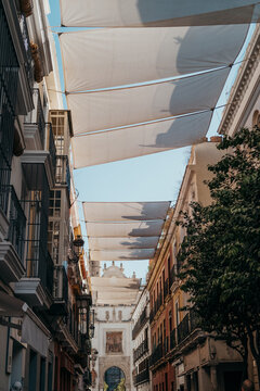 Street in Seville with sunshades