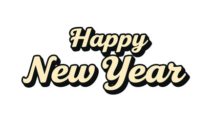 Fototapeta premium Happy New Year A celebratory greeting, perfect for festive occasions and joyous announcements