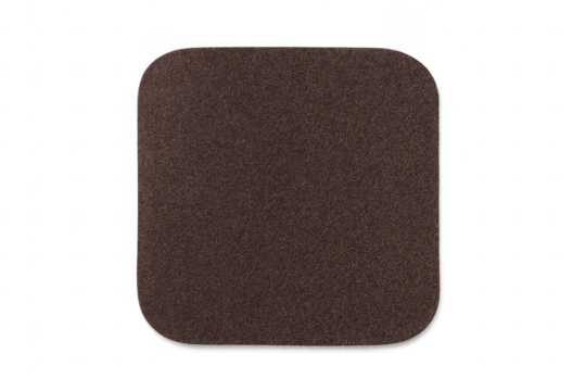 Brown abrasive textured square with rounded corners
