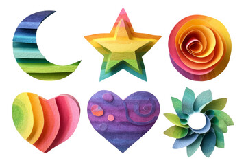 Colorful Geometric Shapes and Illustrations for Creative Design Projects