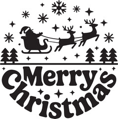 Merry Christmas SVG, Vintage Christmas svg
