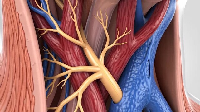 Anatomical Illustration of the Human Carotid Sheath and Neurovascular Structures