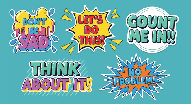 Comic book speech bubbles vector illustration graphic design