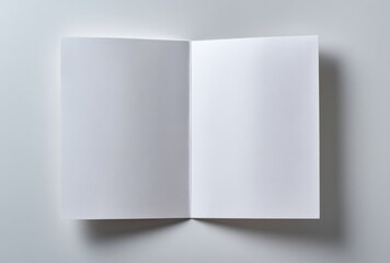 An Open Blank Book Ready for Ideas, Thoughts, and Inspirations on a Simple Clean Surface