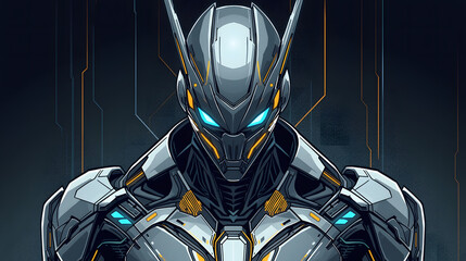 abstract futuristic robot background