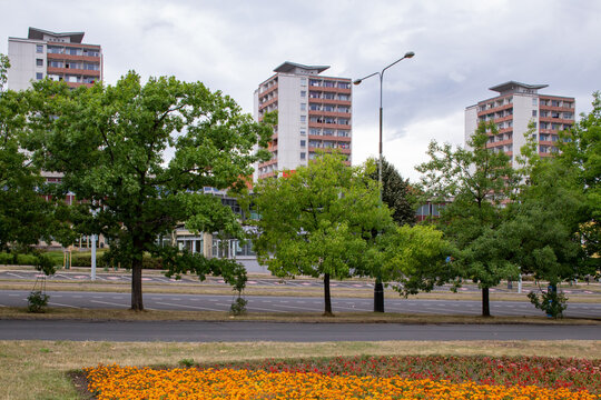 Street scene without traffic and people