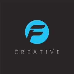 Modern 3D Letter F Icon Concept with Depth Shapes for Innovative Identity