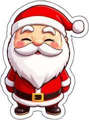 Cute Santa Claus Waving – Christmas Cartoon Illustration