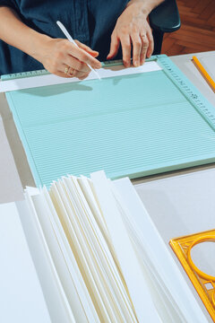 Folding paper.