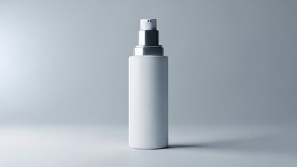 White Cosmetic Bottle Mockup with Pump Dispenser for Beauty Products Promotion