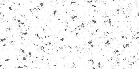 Abstract monochrome seamless splatter pattern Grunge distressed texture overlay background Black ink stains and drops on white