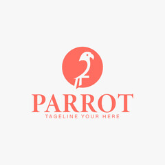 Parrot symbol logo design template. The logo is designed for a company or brand.