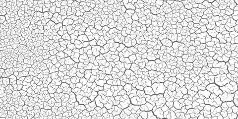 High Contrast Dry Crackle Texture Grunge Overlay Vector Abstract Background