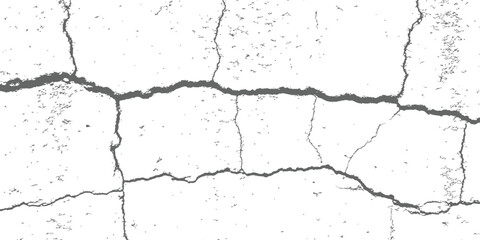 Distressed concrete wall crack vector texture grunge overlay