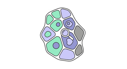 Obraz premium Explore cellular biology with magnifying glass for scientific discovery in laboratories and educational purposes, study life processes, cell structures