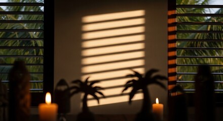 Warm Light and Shadow Play - A Serene Indoor Scene.