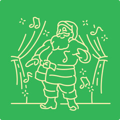 Christmas baubles arranged on a blue background, creating a festive holiday card design. Decorative Christmas ornaments forming a border. Merry Christmas and Happy New Year backdrop.