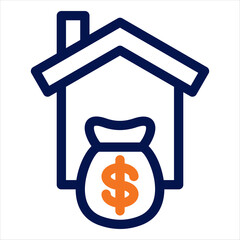 Property Duotone Icon. Simple Vector Illustration on White Background
