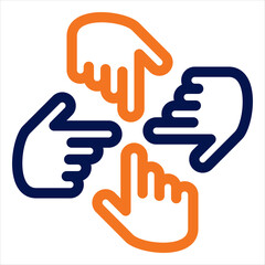Fototapeta premium Partnership Duotone Icon. Simple Vector Illustration on White Background