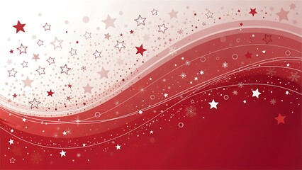 Festive Red & White Starry Sparkle Background