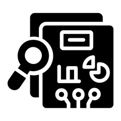 Ai data analytics Solid icon