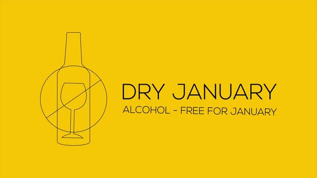 Dry January, an animated video theme, encourages a new start for the year by giving up alcohol for 31 days, supporting healthier habits and overall well-being.