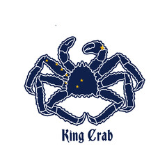 King Crab with Alaska Pattern Design Perfect for Print, Apparel, Sticker, etc