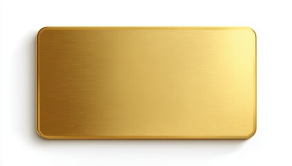 Vibrant brushed gold plate with rounded corners