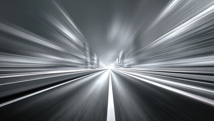 High-speed futuristic city drive