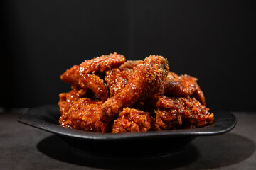 Spicy Korean Fried Chicken with Sesame Seeds