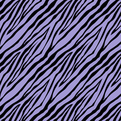 Bold Purple and Black Zebra Stripe Seamless Texture