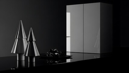 Modern minimalist Christmas decor with sleek trees and ornaments adds elegant holiday cheer to contemporary spaces with sophistication and refined style