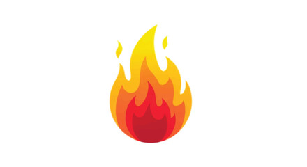 Stylized Fire Icon with Vibrant Orange and Yellow Flames.