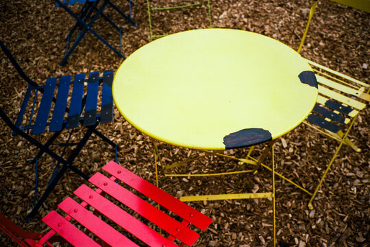 Paris Tables on a Rainy Day