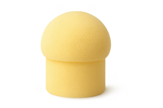 Yellow mushroom makeup sponge blender tool