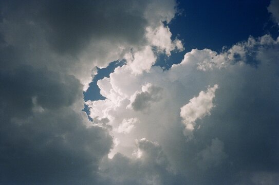 Beautiful Cloud Formation in the Blue Sky During Midday