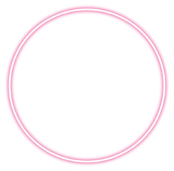 Pink floral round frame with decorative swirl border and soft romantic design