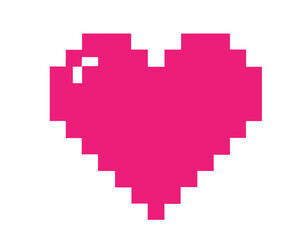 Pixel Love Heart PNG