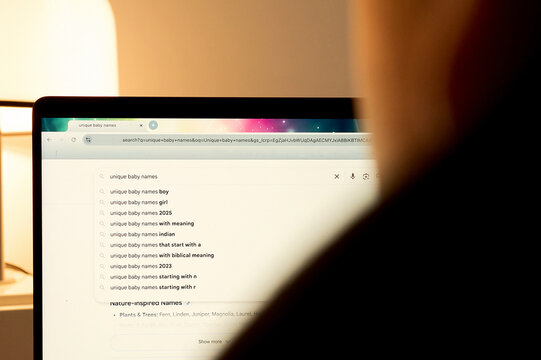 Searching for Unique Baby Names on a Computer Screen