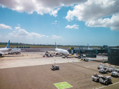 Airplane at departure gate, Tocumen International Airport - Panama City, Panama