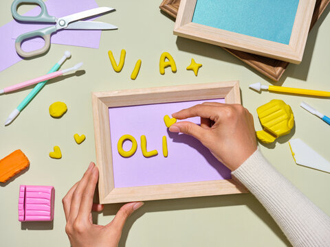 Crafting a Personalized Nameplate with Clay