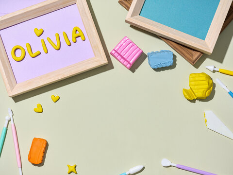 Creative Crafting Scene with Name
