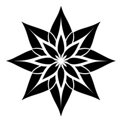 black and white flower